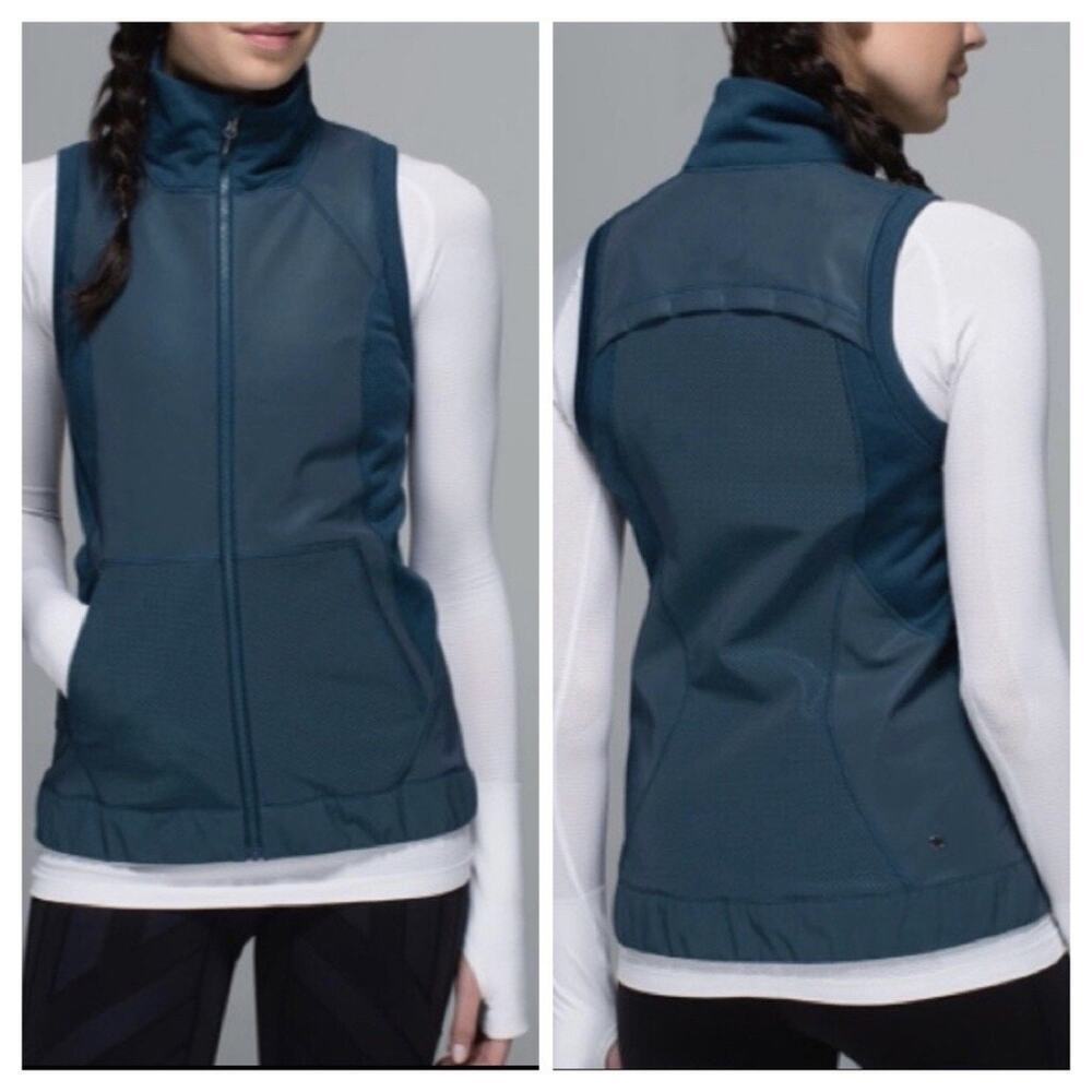 Lululemon‎ Let’s Get Visible Reflective Vest Alberta Lake Teal Size 4 Running